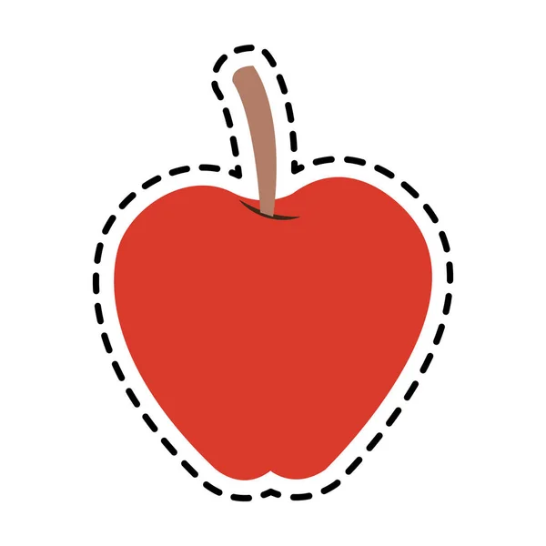 Icône pomme rouge image — Image vectorielle