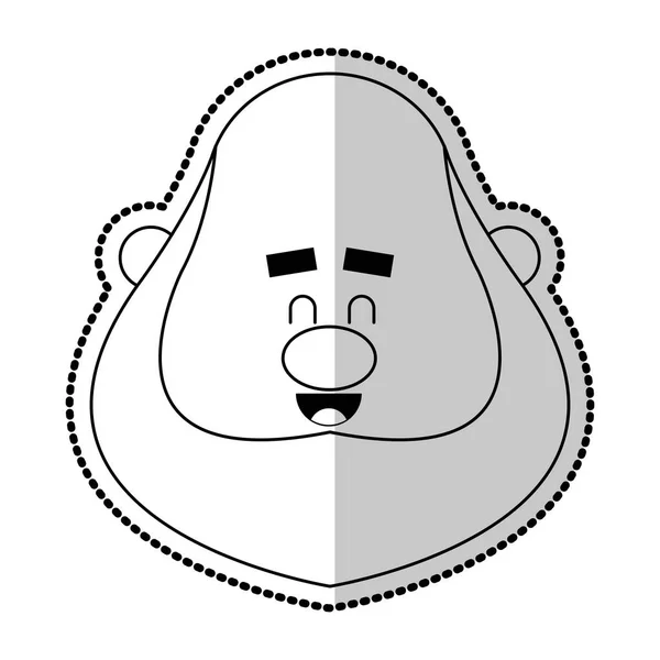 Heureux chubby homme dessin animé icône image — Image vectorielle