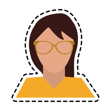 meçhul kadın portre simge görüntüsü