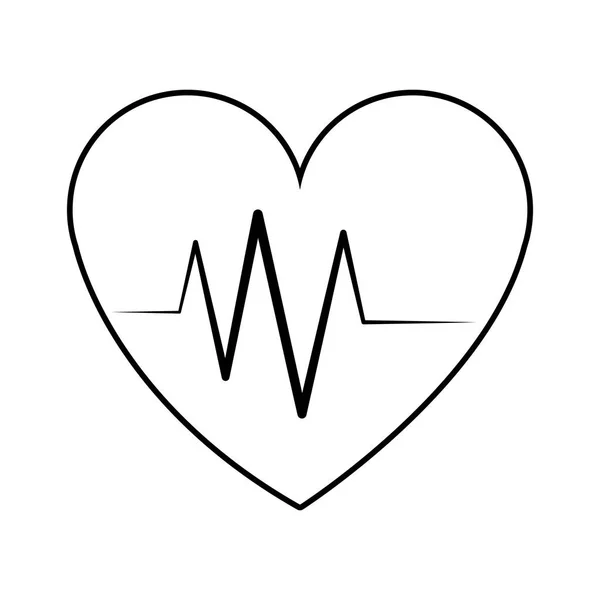 Cardiograma cardiaco icono de imagen — Vector de stock