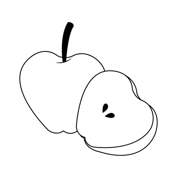 リンゴのアイコン画像 — ストックベクタ