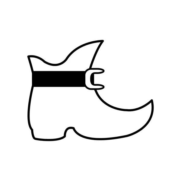 Elf like boot cartoon icon image — стоковый вектор