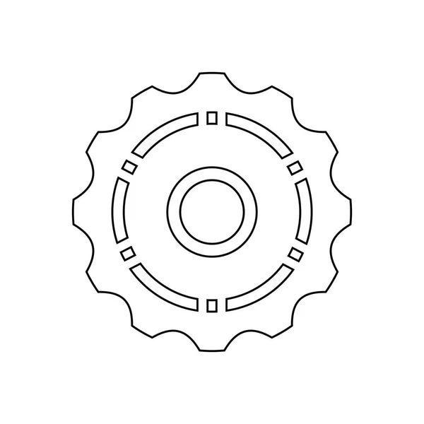 Imagen de icono de engranaje único — Vector de stock