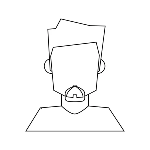 Imagem do ícone retrato homem sem rosto — Vetor de Stock