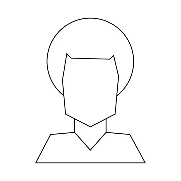 Faceless man portrait icon image — Stock Vector