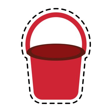 kırmızı kova simge görüntüsü