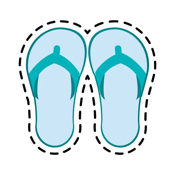 Flip flops sandaler ikonbild — Stock vektor