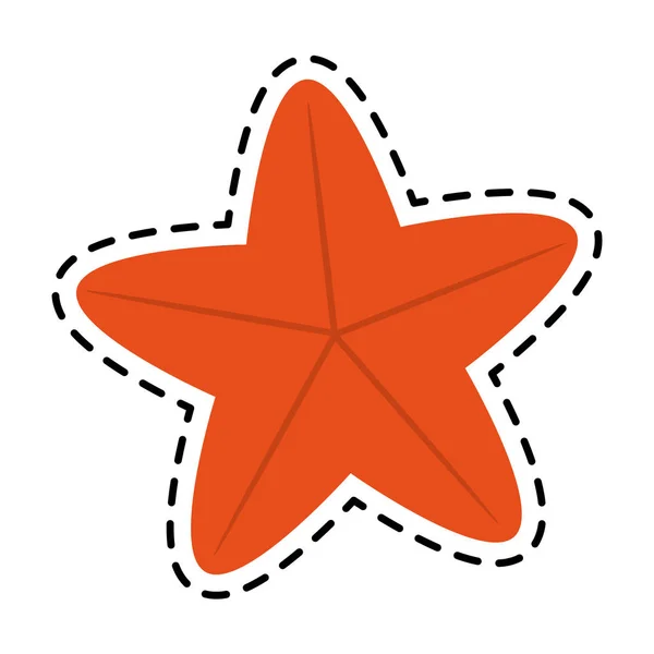 Starfish of sea star pictogramafbeelding — Stockvector