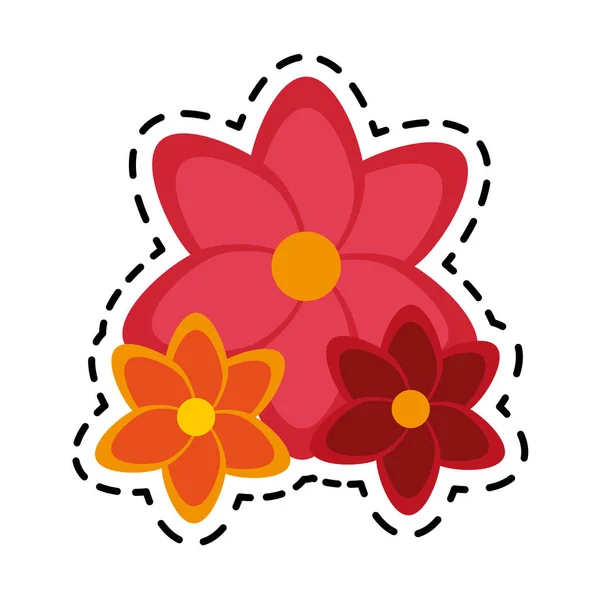 3 つの花のアイコン画像 — ストックベクタ