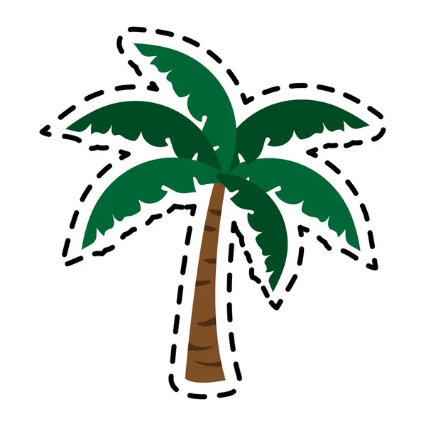 Palm boom pictogramafbeelding — Stockvector