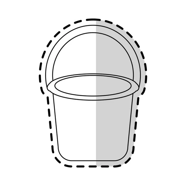 Bucket with handle icon image — Stock Vector