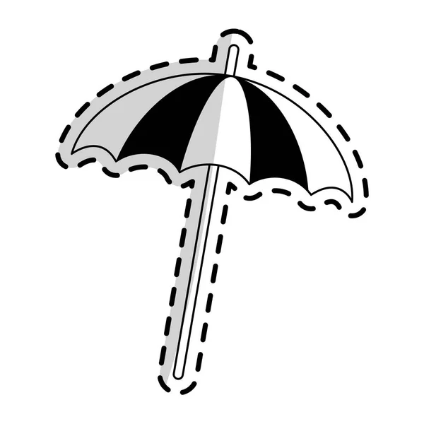 Striped parasol icon image — Stock Vector