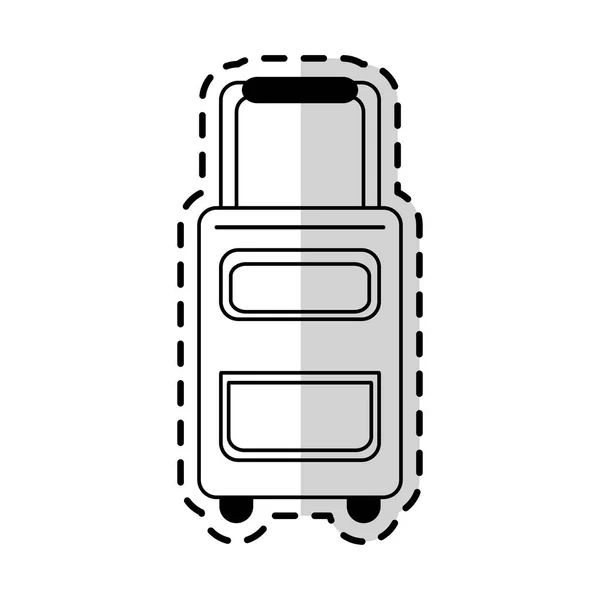 Valise avec icône de roues image — Image vectorielle