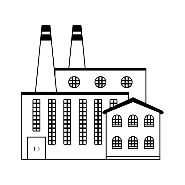 Vintage fabriken ikonbild — Stock vektor