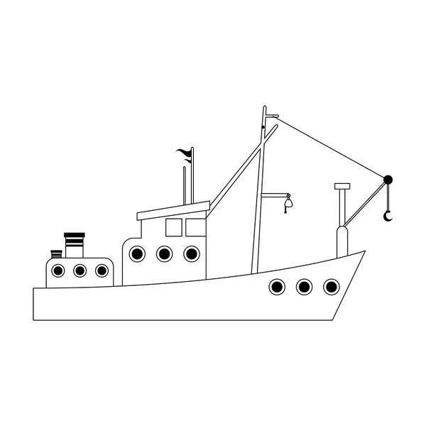 Symbolbild Fischerboot — Stockvektor