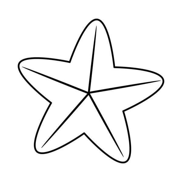 Stella marina o stella marina icona immagine — Vettoriale Stock