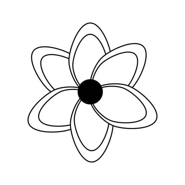 Изображение иконки одного цветка — стоковый вектор