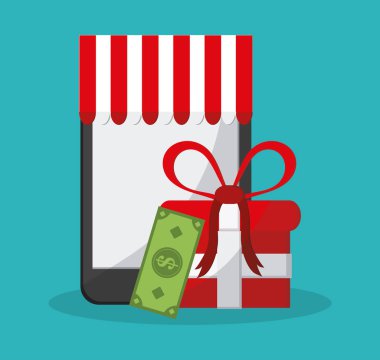 Online alışveriş ilgili simgeler resim
