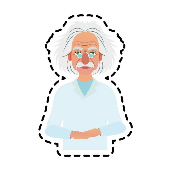 Albert einstein ikon kép — Stock Vector