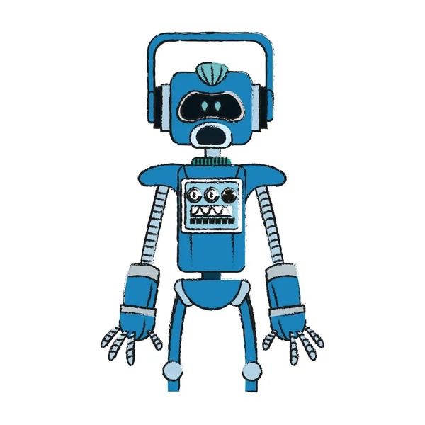 Robot technologie icône image — Image vectorielle