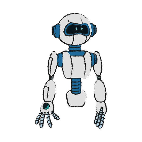 Imagen icono de la tecnología robot — Vector de stock
