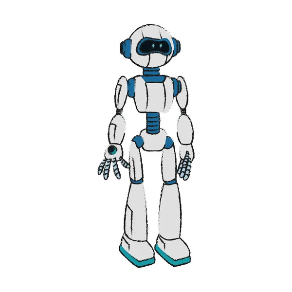 Imagen icono de la tecnología robot — Vector de stock