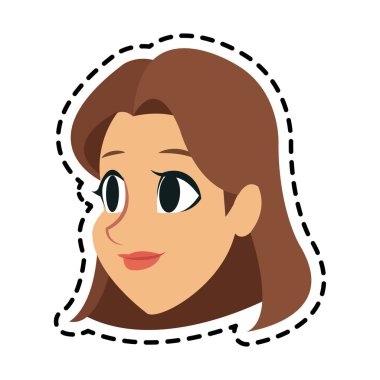 genç kadın simge görüntüsünü yüzü