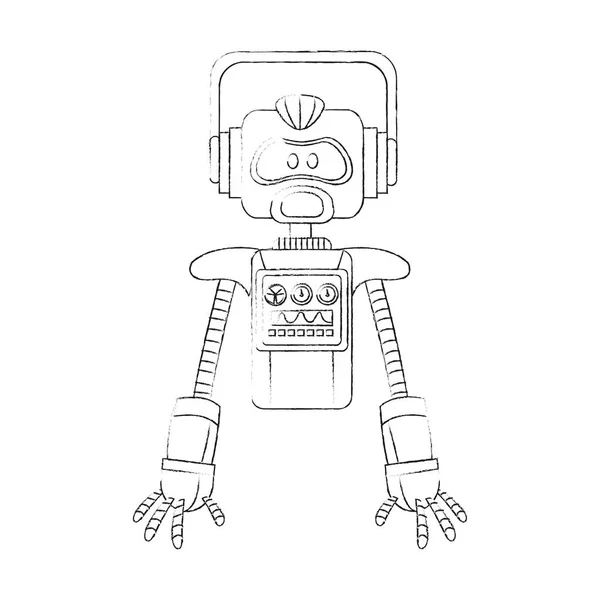 Robot technológia ikon kép — Stock Vector