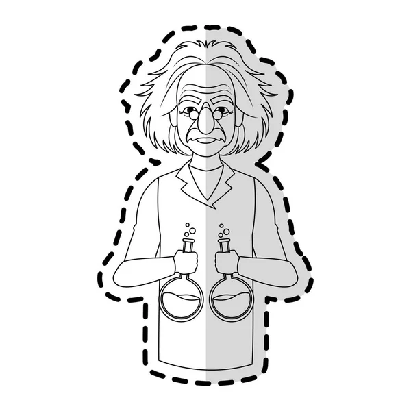 Albert einstein ikon kép — Stock Vector