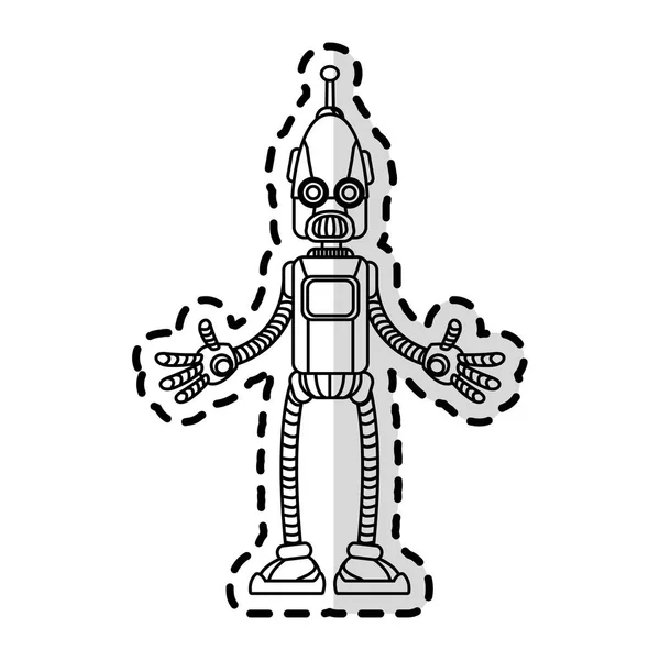 Robot teknik ikonbild — Stock vektor