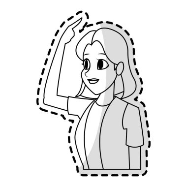 genç ve güzel kadın simge görüntüsü