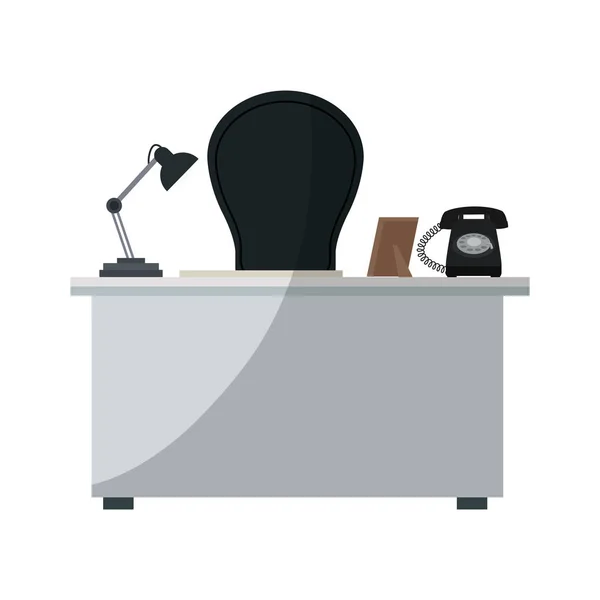 Icône bureau lieu de travail — Image vectorielle