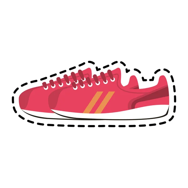 Sneakers sport ikonbild — Stock vektor