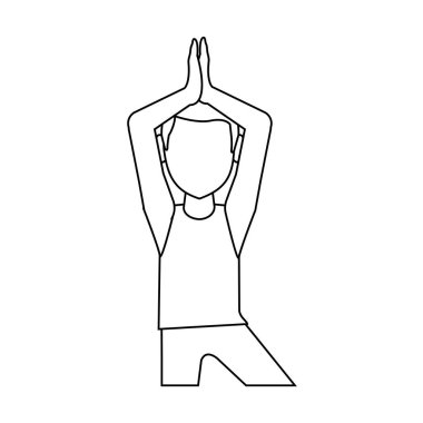 Yoga yapan erkek yogi simge görüntüsü