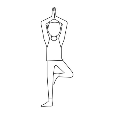 Yoga yapan erkek yogi simge görüntüsü