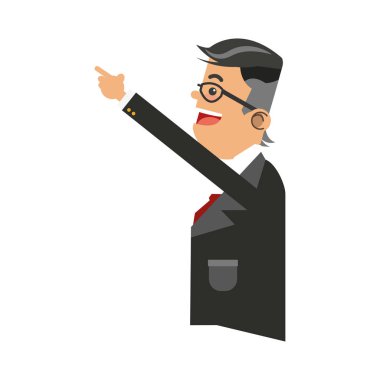 İşadamı çizgi film simgesi