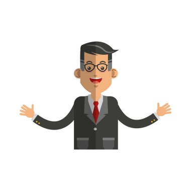 İşadamı çizgi film simgesi