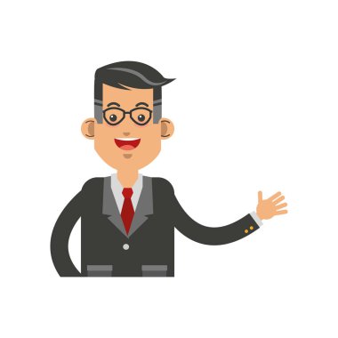 İşadamı çizgi film simgesi