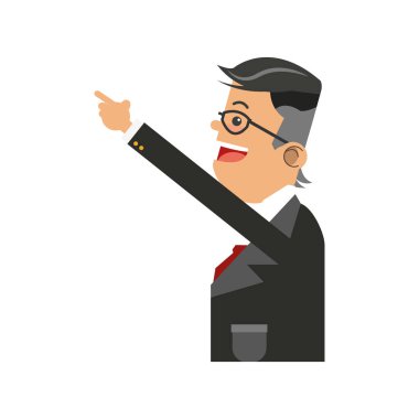 İşadamı çizgi film simgesi