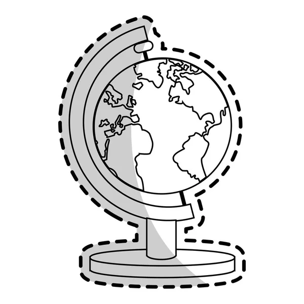 Globe terrestre icône image — Image vectorielle