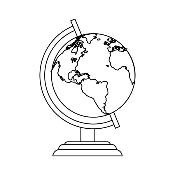 Tierra globo icono imagen — Vector de stock
