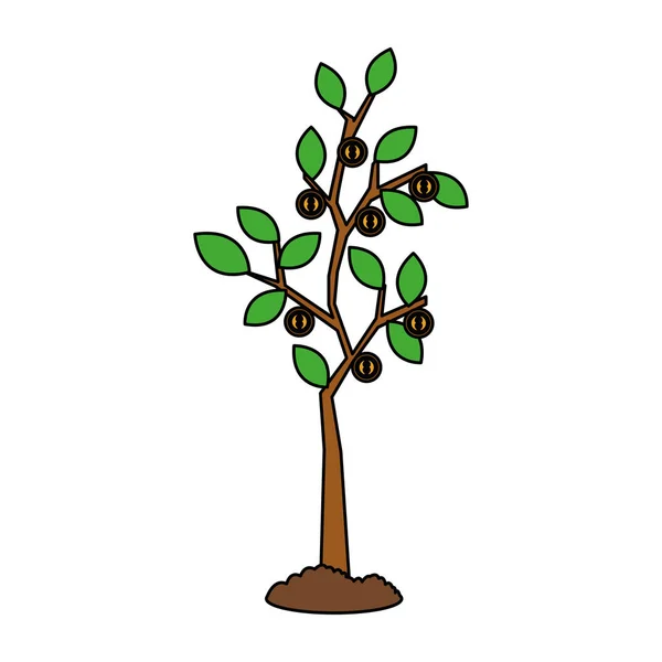 Planta brota en maceta icono de la imagen — Vector de stock