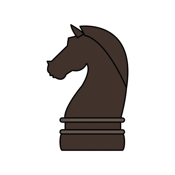 Caballero pieza de ajedrez icono imagen — Vector de stock