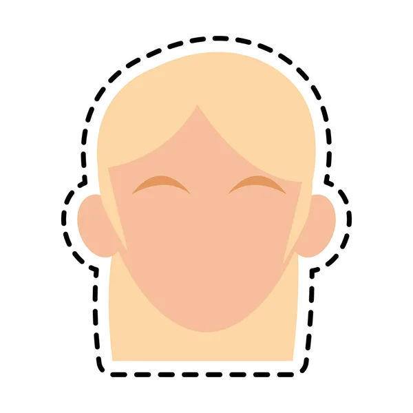 Голова женщины образ иконы — стоковый вектор