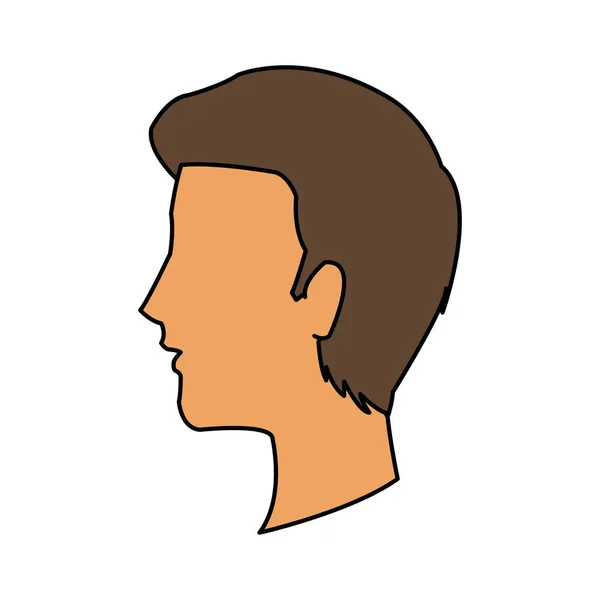 Cabeza del hombre icono de imagen — Vector de stock