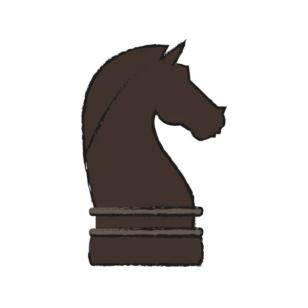 Pieza de ajedrez caballero — Vector de stock