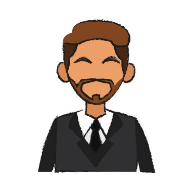 İşadamı çizgi film simgesi