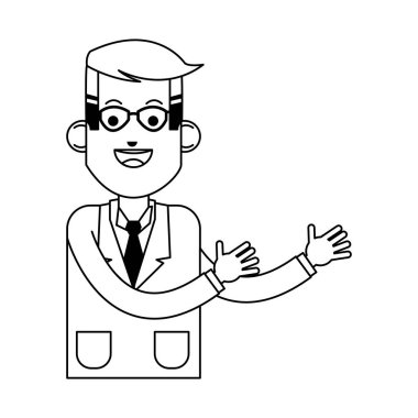 İşadamı çizgi film simgesi