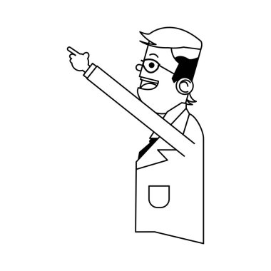 İşadamı çizgi film simgesi