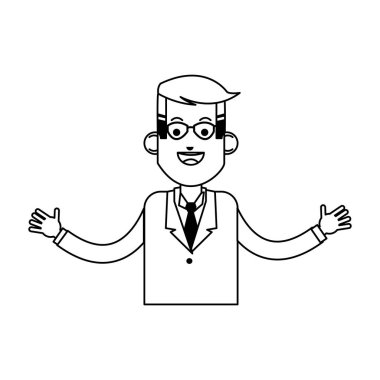 İşadamı çizgi film simgesi